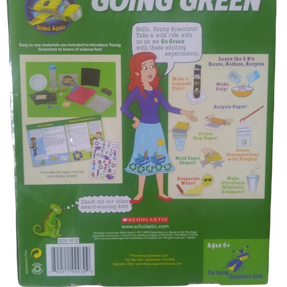 THE MAGIC SCHOOL BUS: Rides Again GOING GREEN Science Kit New Sealed - Picture 2 of 2